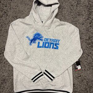 New With Tags NFL Detroit Lions Men's Pullover Hoodie NWT Gray Size Medium
